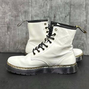 Dr. Martens Zavala White Combat Boots [S5555]